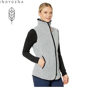 NWT Indyeva Paleto Polartec Fleece Vest XS Light Gray Full Zip